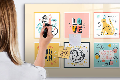 Tableau verre magnétique slogans de motivation