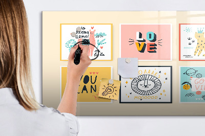 Tableau verre magnétique slogans de motivation