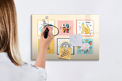 Tableau verre magnétique slogans de motivation