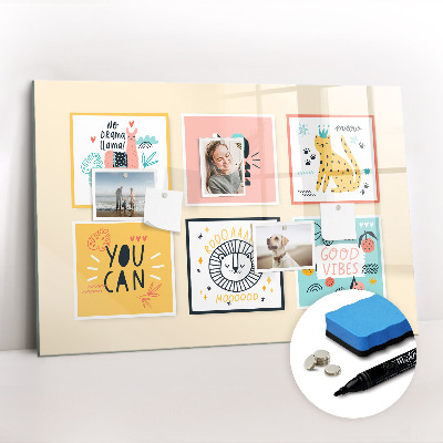 Tableau verre magnétique slogans de motivation