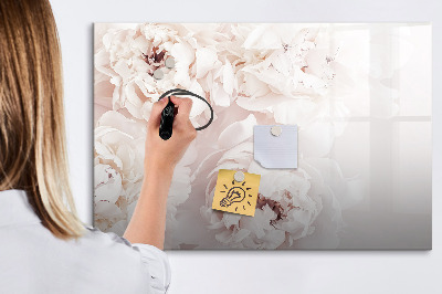 Tableau magnétique mural Fleurs de pivoine