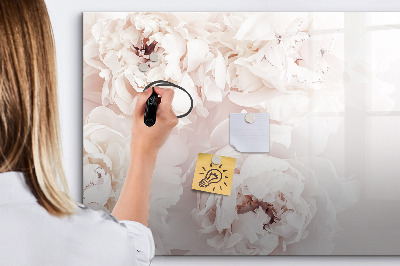 Tableau magnétique mural Fleurs de pivoine
