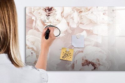 Tableau magnétique mural Fleurs de pivoine