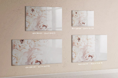 Tableau magnétique mural Fleurs de pivoine