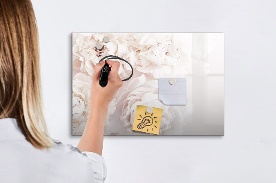 Tableau magnétique mural Fleurs de pivoine