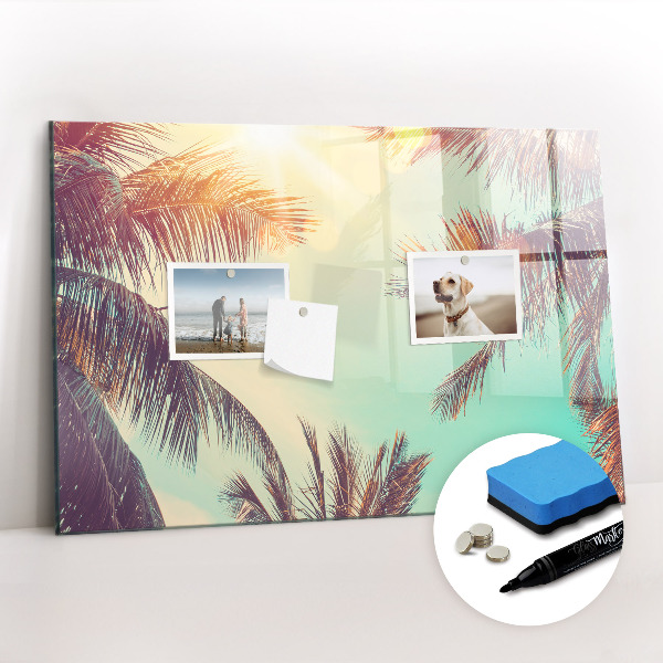 Tableau effaçable magnétique Palmiers tropicaux