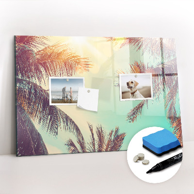 Tableau effaçable magnétique Palmiers tropicaux