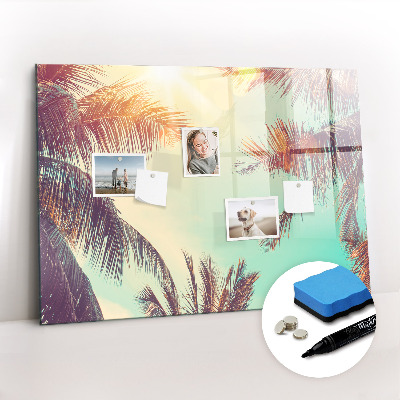 Tableau effaçable magnétique Palmiers tropicaux