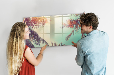 Tableau effaçable magnétique Palmiers tropicaux