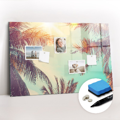 Tableau effaçable magnétique Palmiers tropicaux