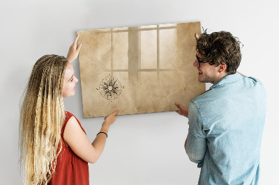 Tableau effaçable magnétique Boussole en toile