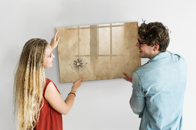 Tableau effaçable magnétique Boussole en toile