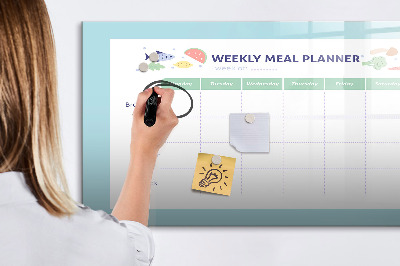 Tableau magnétique mural Planificateur de repas