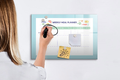 Tableau magnétique mural Planificateur de repas