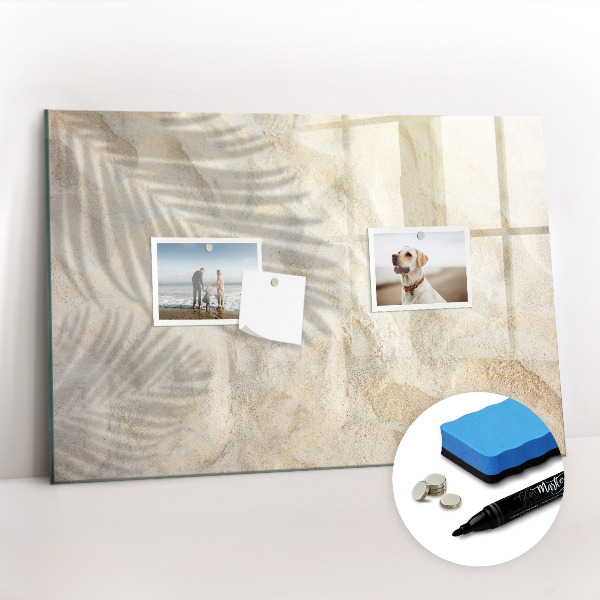 Tableau effaçable magnétique Sable à l'ombre des palmiers