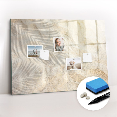 Tableau effaçable magnétique Sable à l'ombre des palmiers