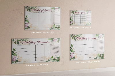 Tableau magnétique mural Agenda Rose