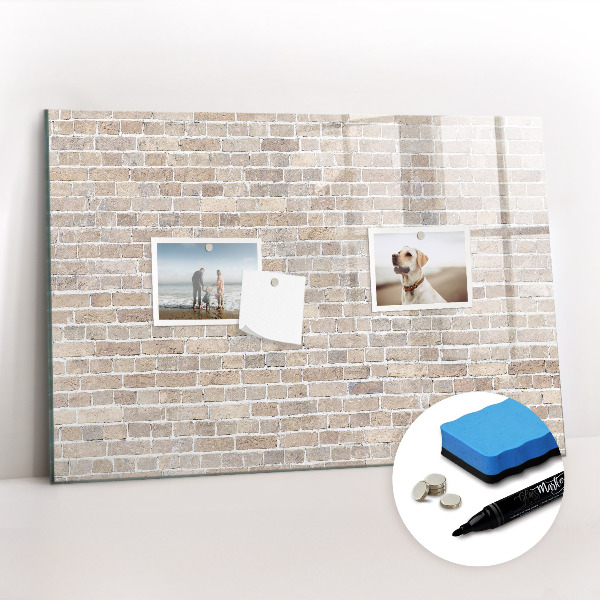 Tableau effaçable magnétique Mur de briques