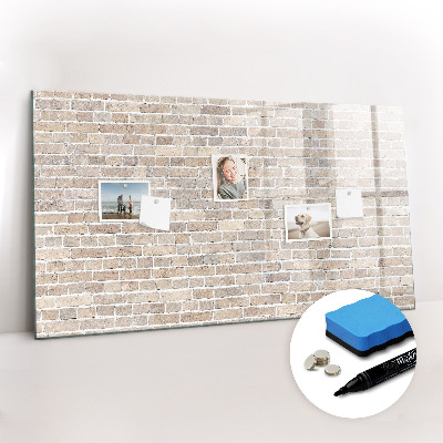 Tableau effaçable magnétique Mur de briques