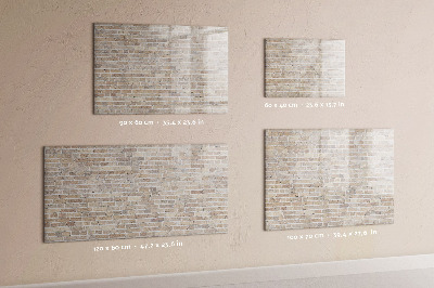 Tableau effaçable magnétique Mur de briques