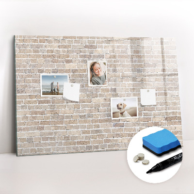 Tableau effaçable magnétique Mur de briques