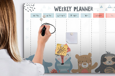 Tableau effaçable magnétique Horaire hebdomadaire