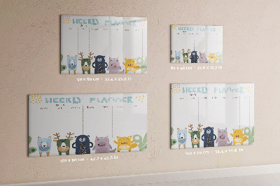 Tableau effaçable magnétique Agenda hebdomadaire pour enfants