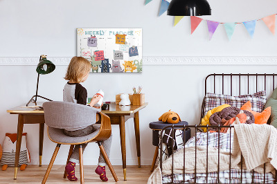 Tableau effaçable magnétique Agenda hebdomadaire pour enfants