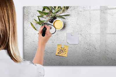 Tableau effaçable magnétique Olives minimalistes