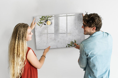 Tableau effaçable magnétique Olives minimalistes