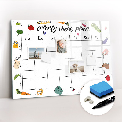 Tableau magnétique mural Menu de la semaine
