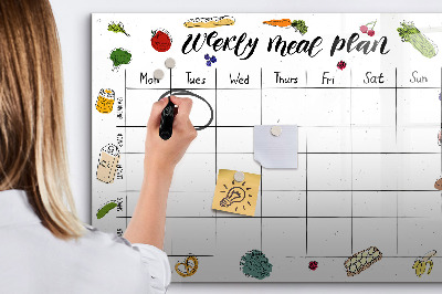 Tableau magnétique mural Menu de la semaine