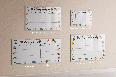 Tableau magnétique mural Menu de la semaine