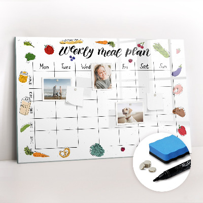 Tableau magnétique mural Menu de la semaine