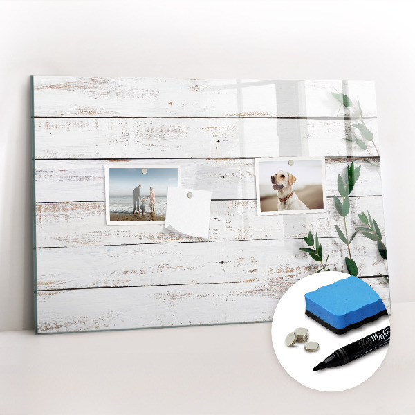 Tableau effaçable magnétique planches de bois