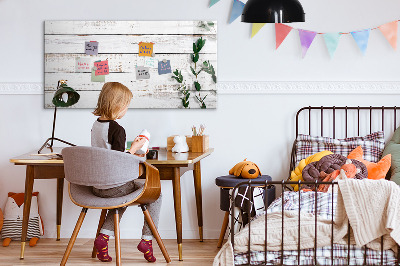 Tableau effaçable magnétique planches de bois