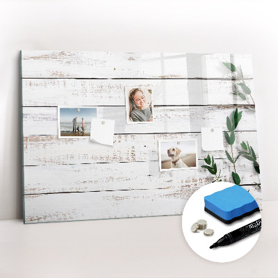 Tableau effaçable magnétique planches de bois