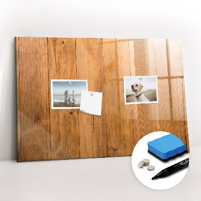 Tableau magnétique mural planches de bois