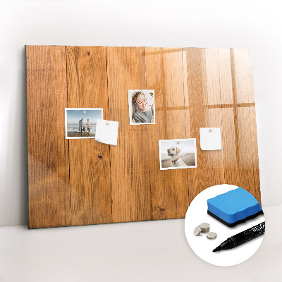 Tableau magnétique mural planches de bois