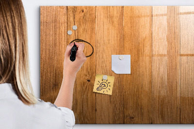 Tableau magnétique mural planches de bois