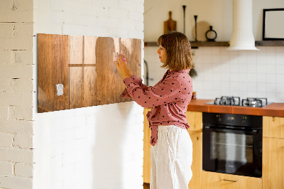 Tableau magnétique mural planches de bois