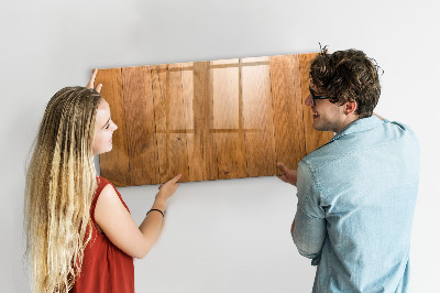Tableau magnétique mural planches de bois