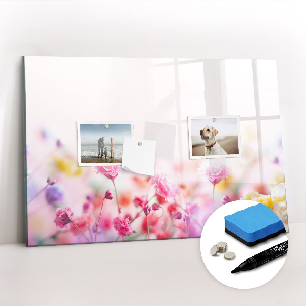 Tableau effaçable magnétique Fleurs dans le pré