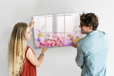 Tableau effaçable magnétique Fleurs dans le pré