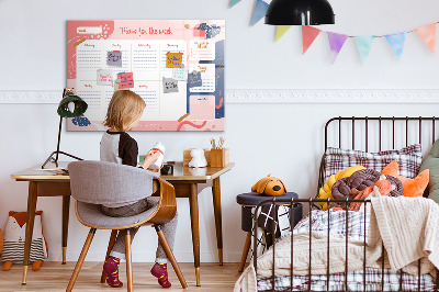 Tableau effaçable magnétique Agenda hebdomadaire