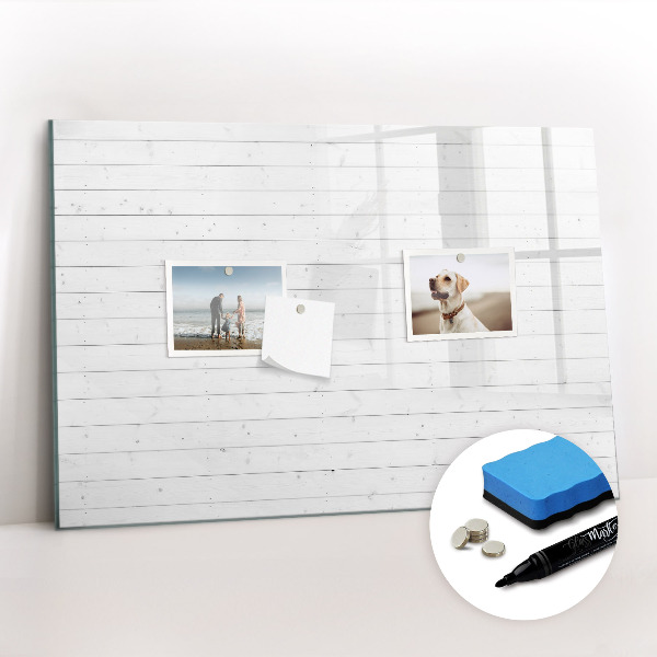 Tableau verre magnétique Motif de panneaux en bois