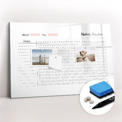 Tableau magnétique mural Suivi des habitudes