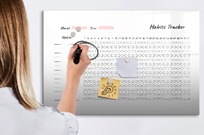 Tableau magnétique mural Suivi des habitudes