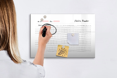 Tableau magnétique mural Suivi des habitudes