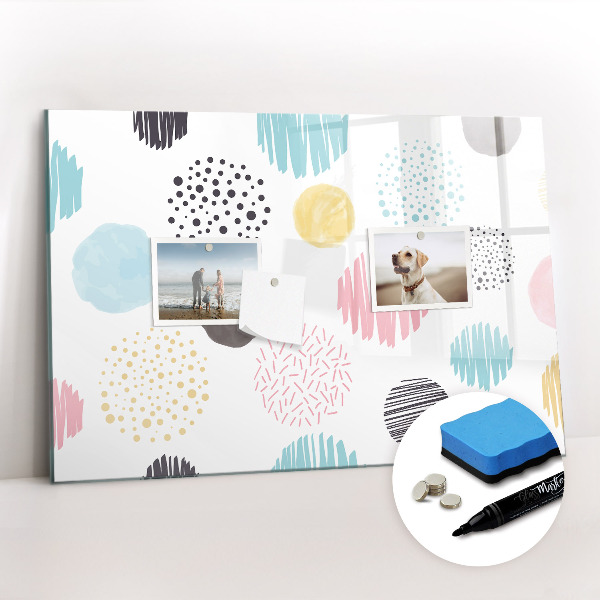 Tableau verre magnétique Motif géométrique